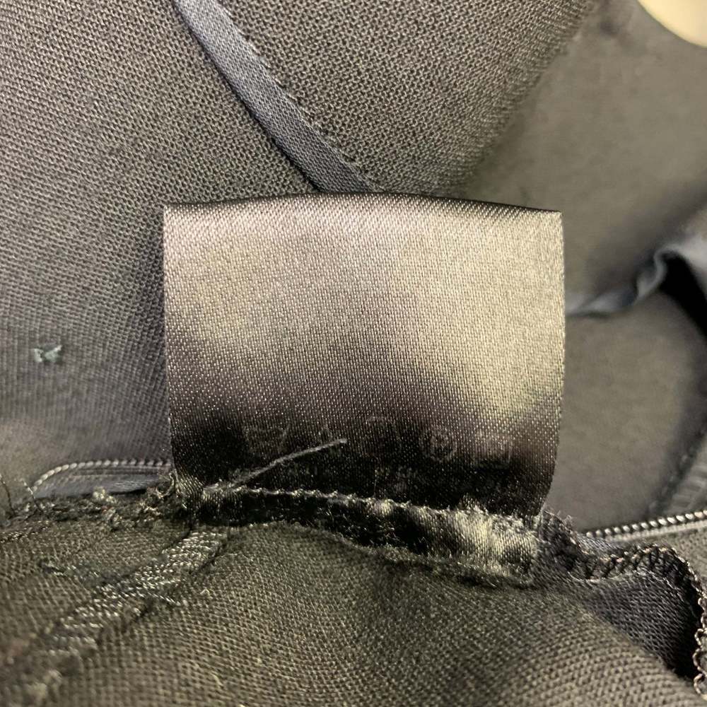 BRIONI Black Mercerized Cotton Ruffled Open Back Cocktail Dress - Picture 9 of 9